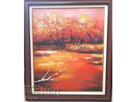 Peisaj de toamnă, ulei, 60 x 50 cm