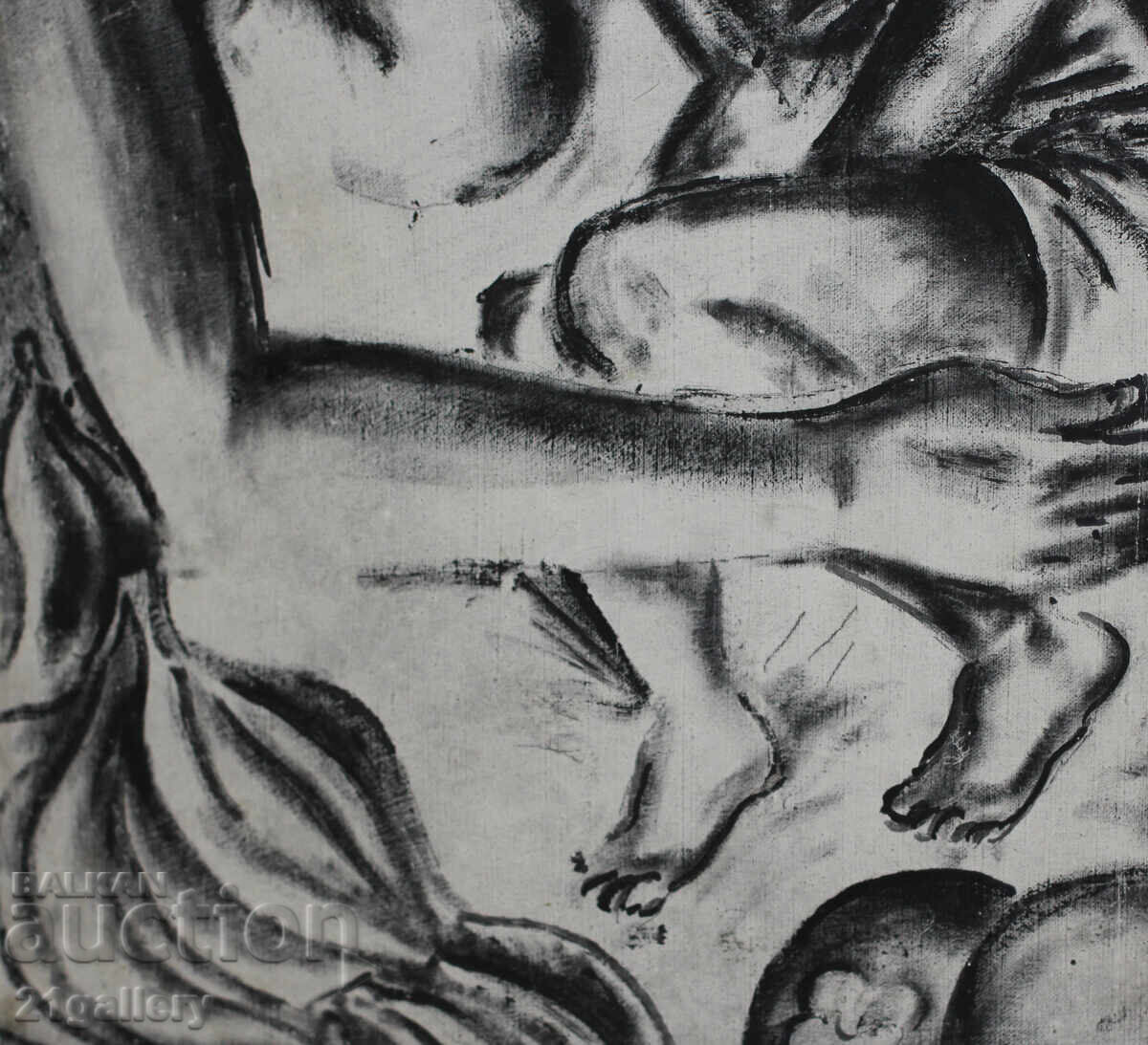 Lyuben Stoev (1939–2016) painting mixed media portrait - 7 Lyuben Stoev (1939–2016) painting mixed media portrait - 7