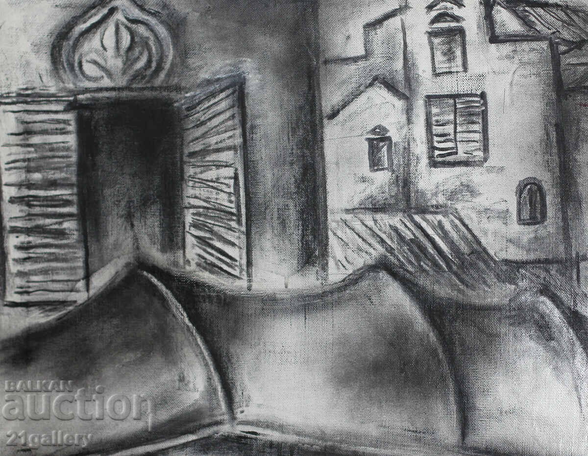 Auction Lyuben Stoev (1939–2016) painting mixed media landscape Auction Lyuben Stoev (1939–2016) painting mixed media landscape