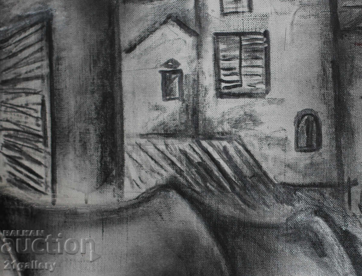 Lyuben Stoev (1939–2016) painting mixed media landscape - 7 Lyuben Stoev (1939–2016) painting mixed media landscape - 7