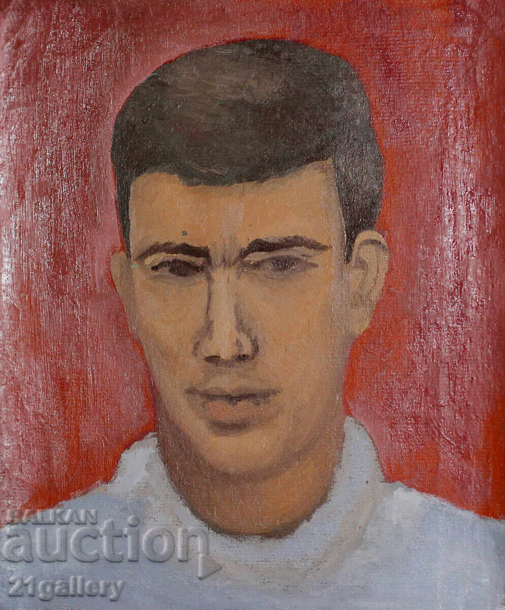 Tablou vechi, ulei pe pânză, portret cu preț 300.00 BGN | € 153.39 Tablou vechi, ulei pe pânză, portret cu preț 300.00 BGN | € 153.39