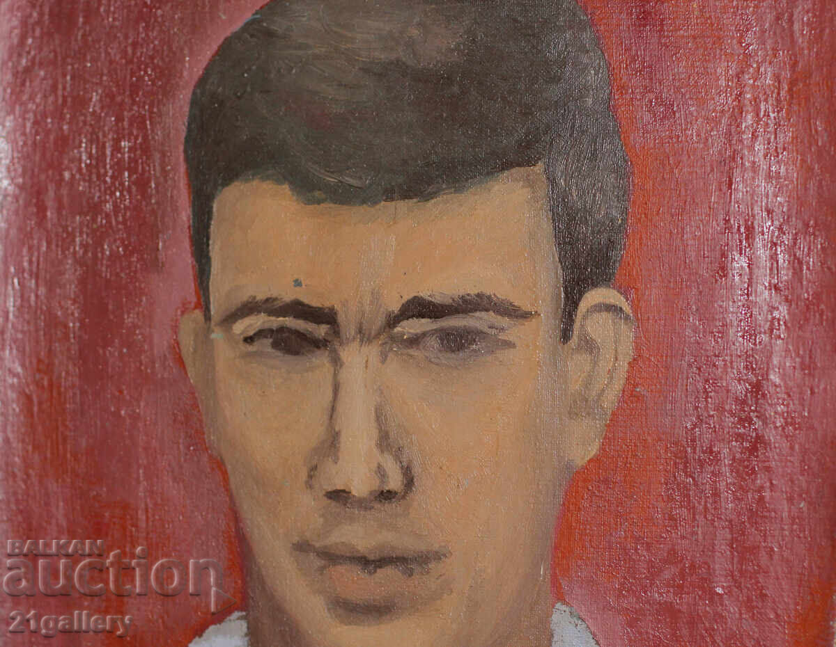 Tablou vechi, ulei pe pânză, portret - 5 Tablou vechi, ulei pe pânză, portret - 5