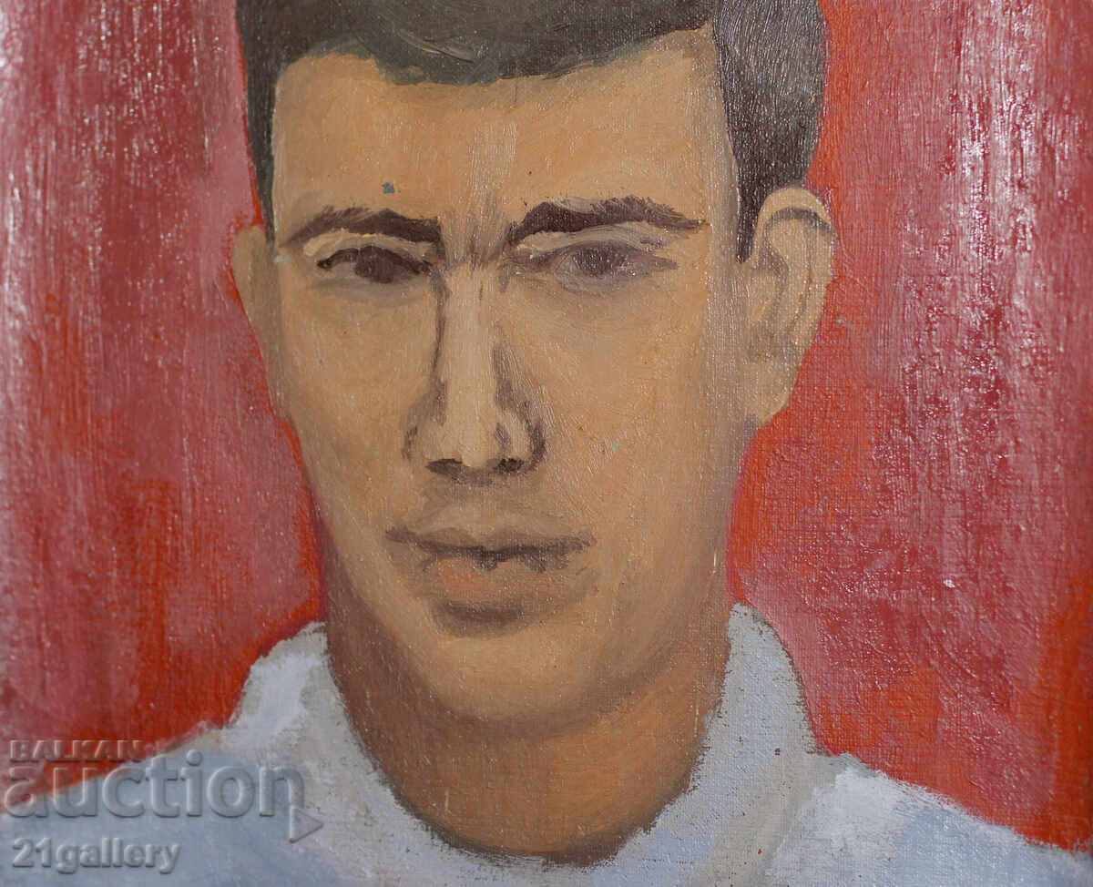 Tablou vechi, ulei pe pânză, portret - 6 Tablou vechi, ulei pe pânză, portret - 6