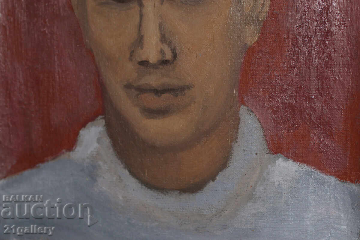 Tablou vechi, ulei pe pânză, portret - 7 Tablou vechi, ulei pe pânză, portret - 7