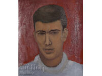 Old oil painting portrait