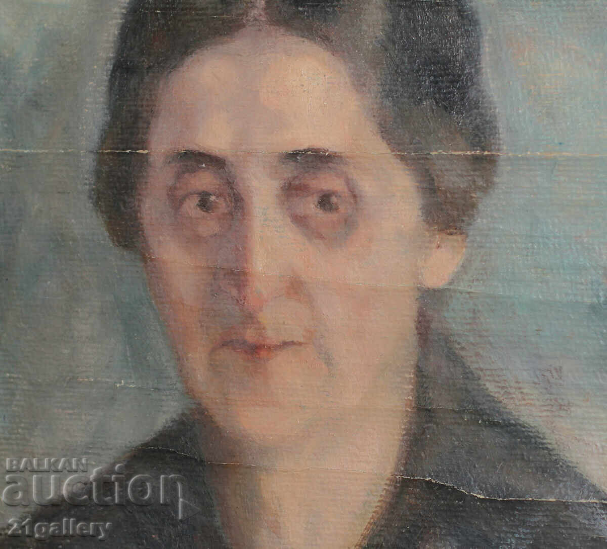 Tablou vechi, ulei pe pânză, portret - 5 Tablou vechi, ulei pe pânză, portret - 5