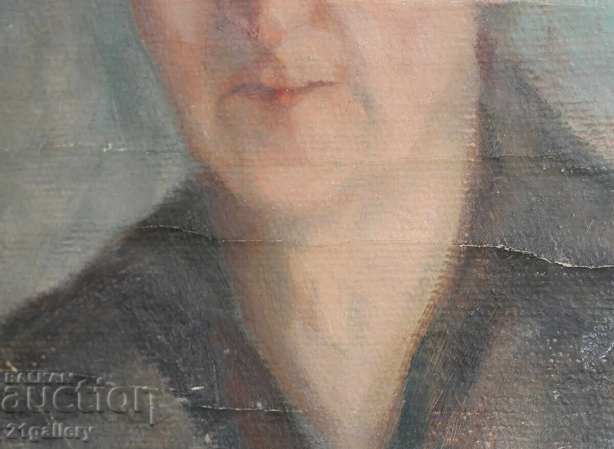 Tablou vechi, ulei pe pânză, portret - 7 Tablou vechi, ulei pe pânză, portret - 7