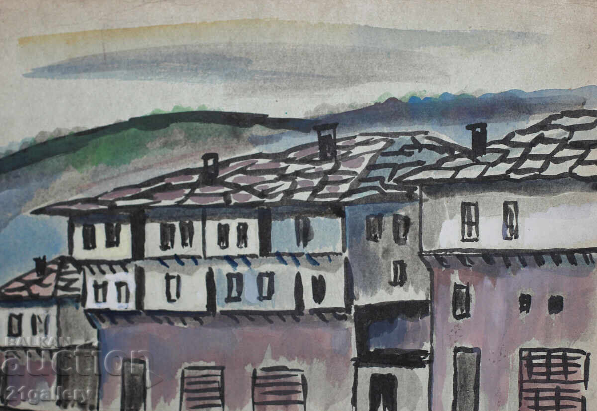 Zahari Savov (1944 - 2025) Landscape watercolor 1965 - 6 Zahari Savov (1944 - 2025) Landscape watercolor 1965 - 6