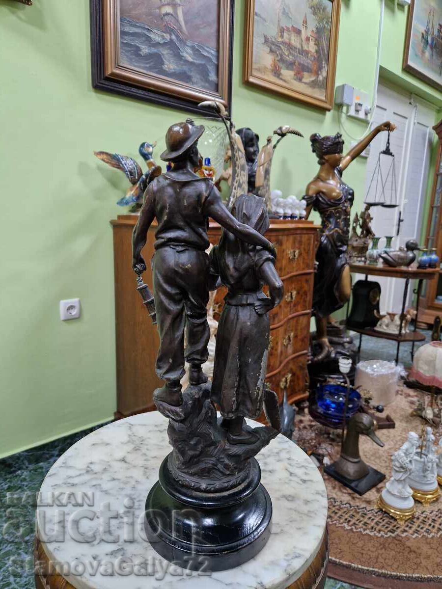 Αντίκα γαλλική φιγούρα αγαλματίδιο σύνθεση - 5 Αντίκα γαλλική φιγούρα αγαλματίδιο σύνθεση - 5