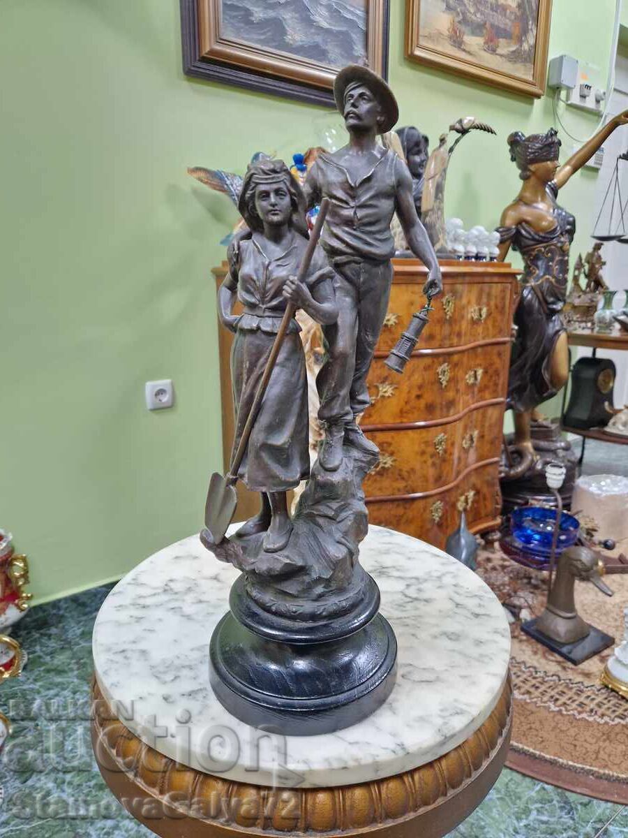 Αντίκα γαλλική φιγούρα αγαλματίδιο σύνθεση - 7 Αντίκα γαλλική φιγούρα αγαλματίδιο σύνθεση - 7