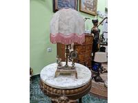 Beautiful antique French table lamp with clock