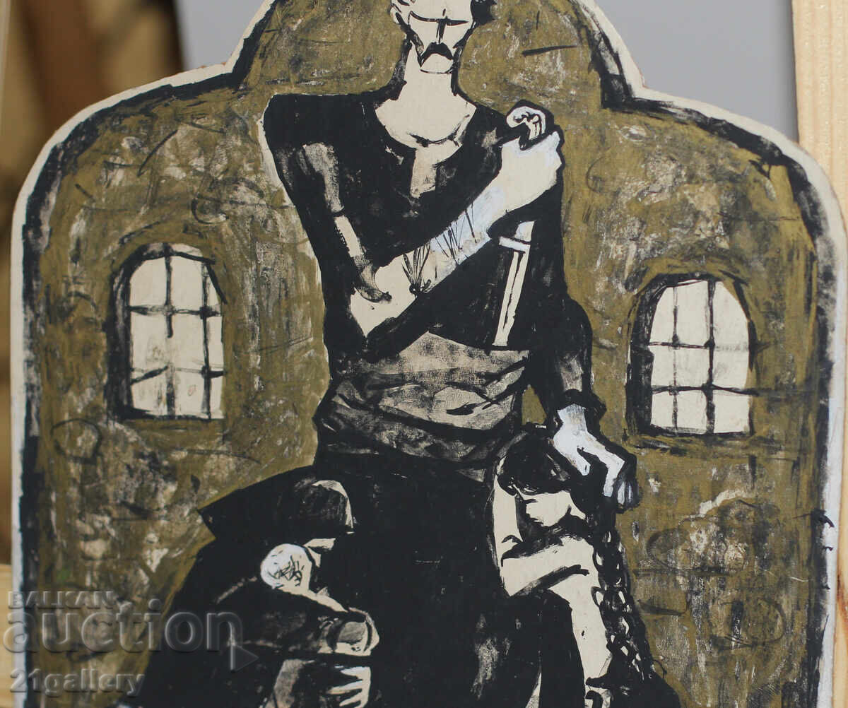 Gouache painting, figurative composition, Farewell - 5 Gouache painting, figurative composition, Farewell - 5