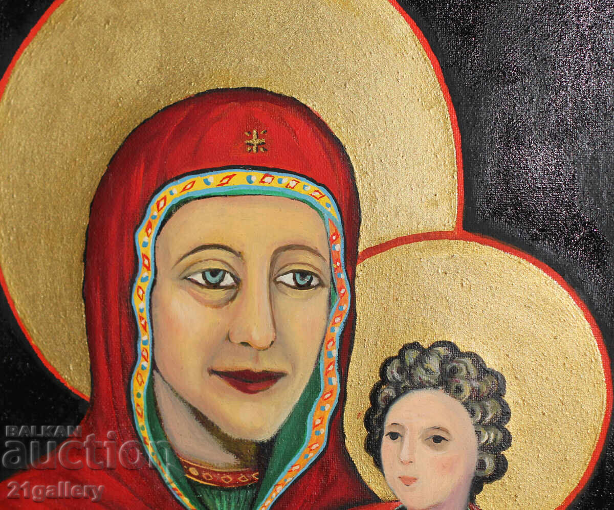 Delivery of Antique painting of the Holy Mother with the Infant, icon Delivery of Antique painting of the Holy Mother with the Infant, icon