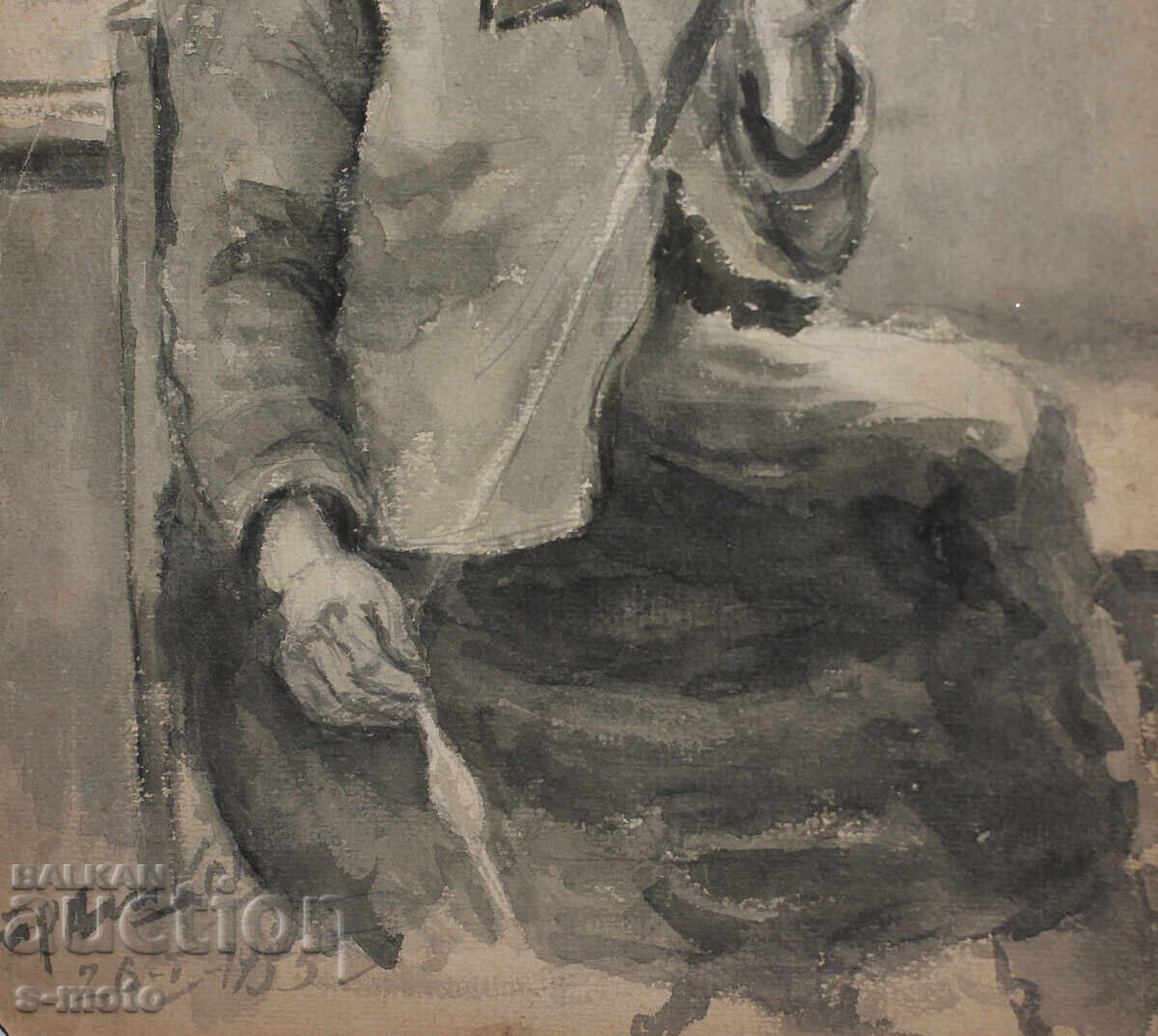 Λιούμπεν Πράσκοφ (1931–2007) ακουαρέλα πορτρέτο 1955 - 6