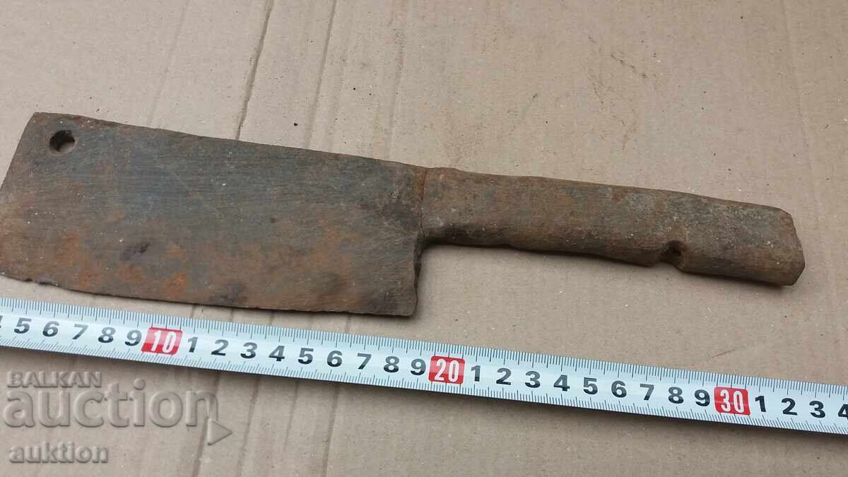 Auction  MASSIVE FORGED CLEAVER