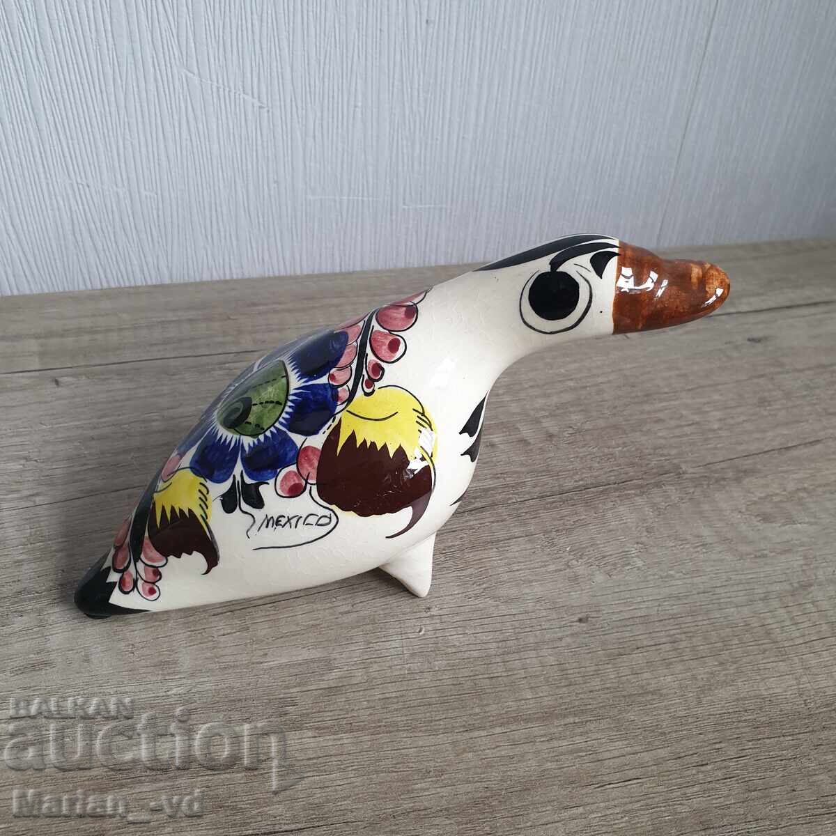 Rață mexicană din porțelan, pictată manual