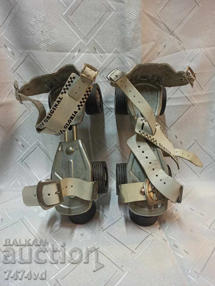 Old roller skates Original Gloria, straps natural leather with price 100.00 BGN | € 51.13