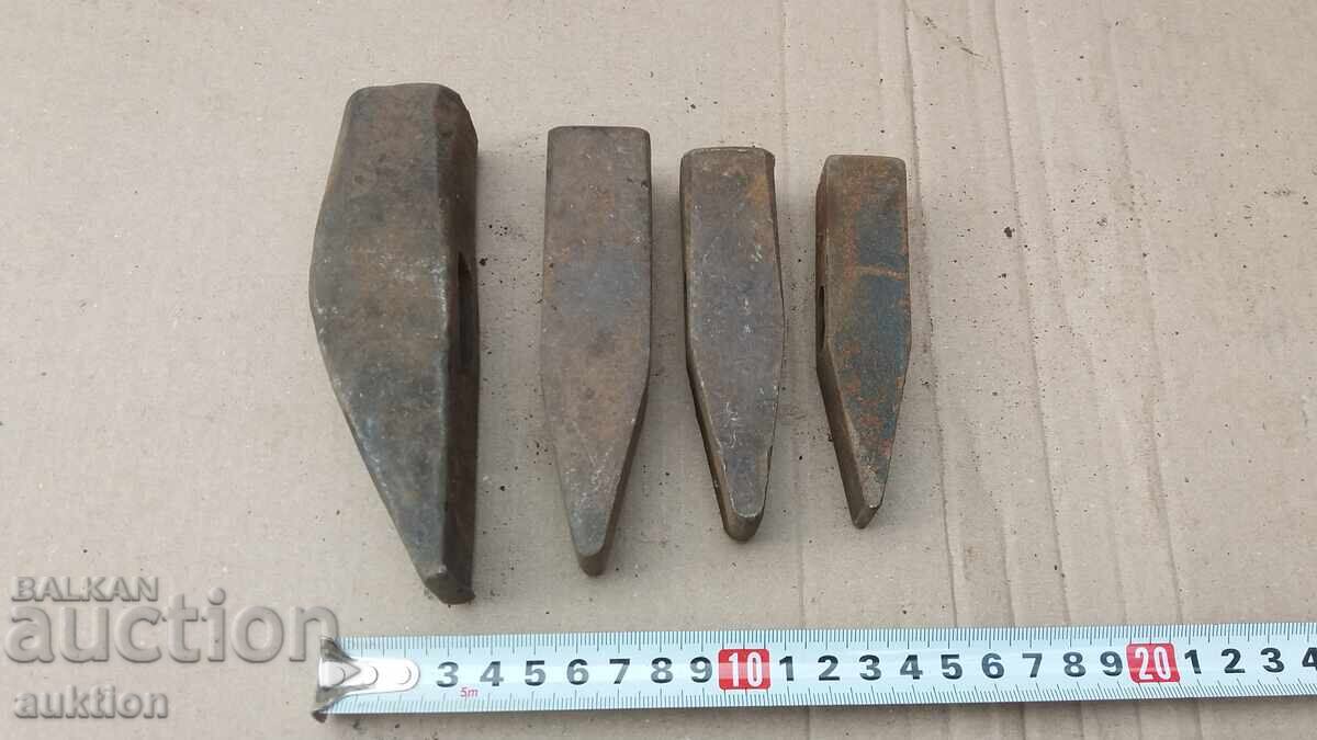 SET OF 4 DIFFERENT HAMMERS, HAMMER HEADS - 5