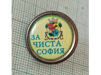 Badge - For a clean Sofia with a coat of arms