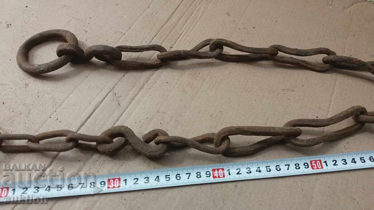 Auction MASSIVE WROUGHT IRON FIREPLACE CHAIN Auction MASSIVE WROUGHT IRON FIREPLACE CHAIN