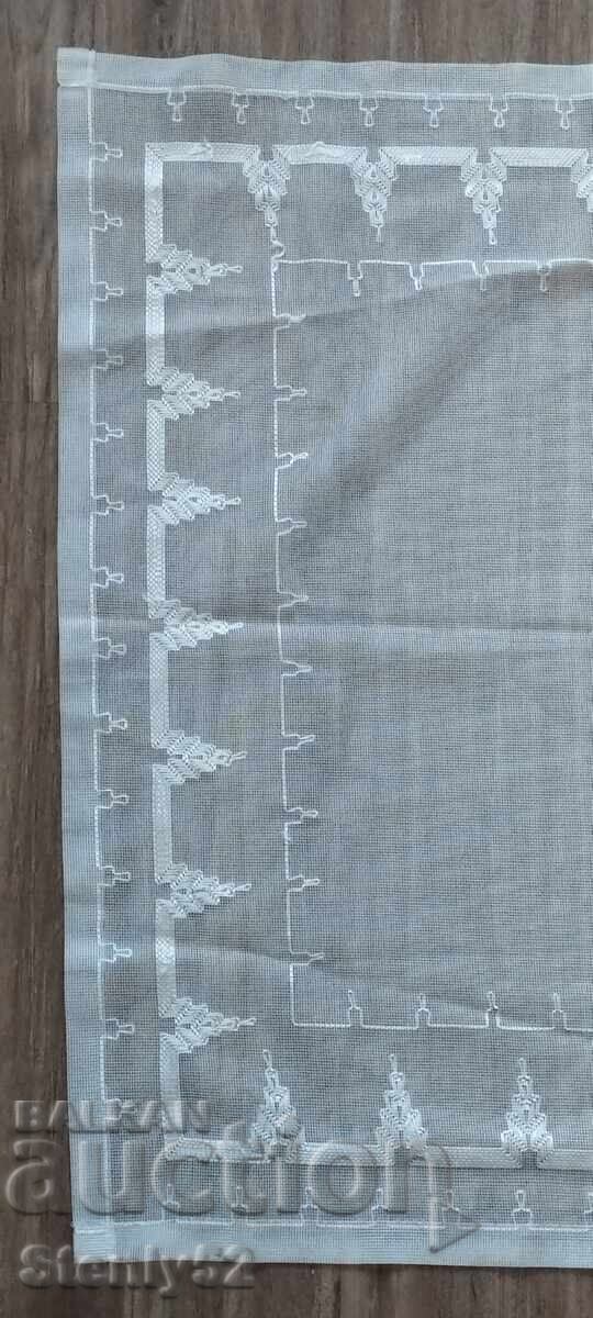 Cover, square on tulle 64/62 cm. hand embroidery Cover, square on tulle 64/62 cm. hand embroidery