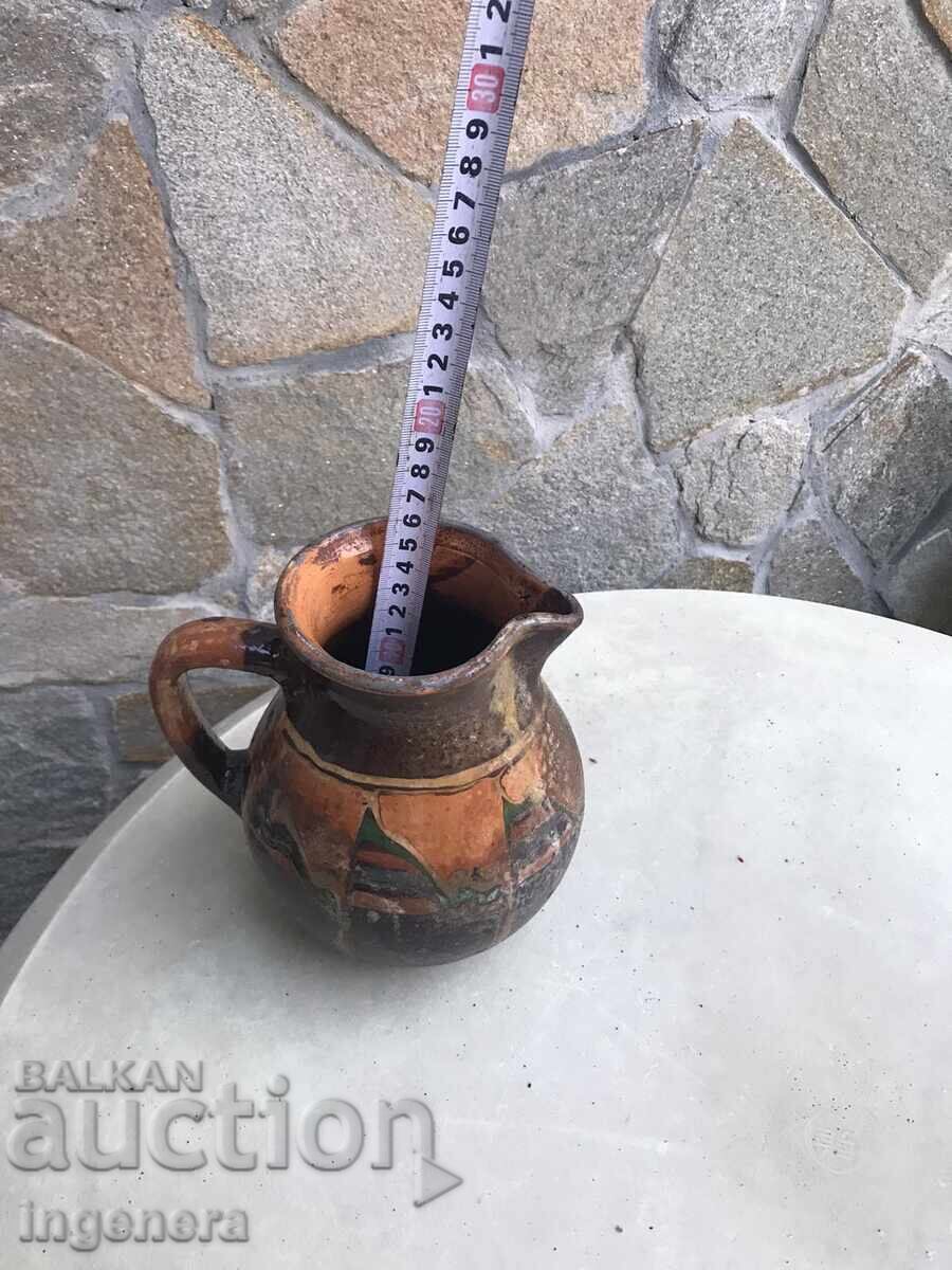 Auction  OLD CERAMIC KANNA PITCHER WITH DRAWING
