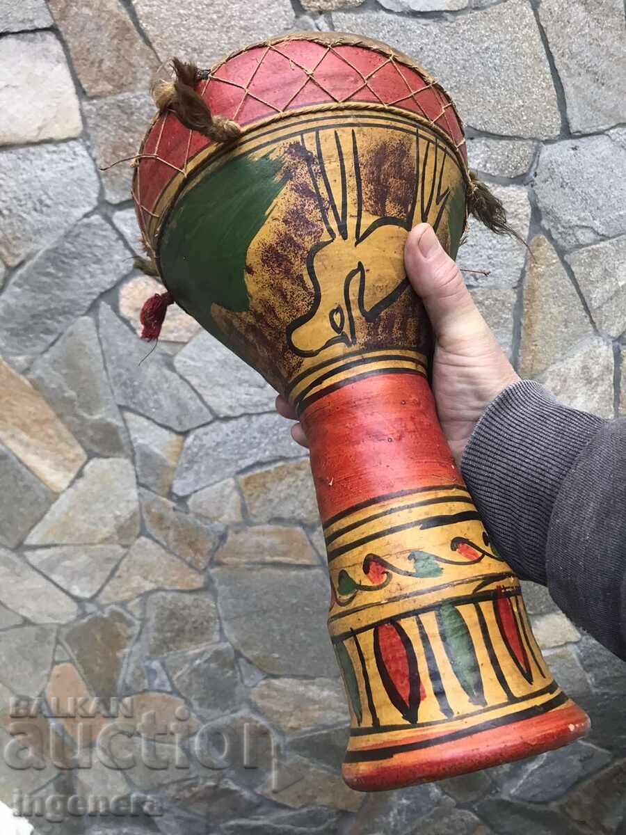 Delivery of Ceramic Tarambuka, Natural Leather, Hand-Painted Delivery of Ceramic Tarambuka, Natural Leather, Hand-Painted