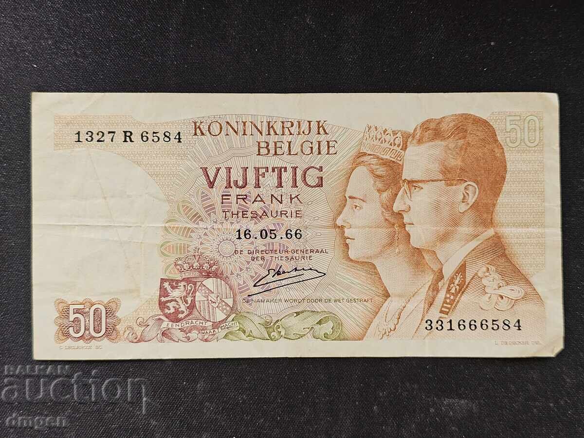 50 φράγκα Βέλγιο 1966 50 φράγκα Βέλγιο 1966
