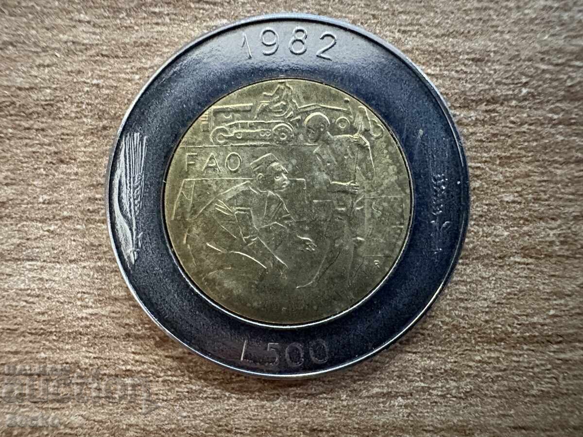 San Marino - 500 de lire (1982) - Realizări sociale San Marino - 500 de lire (1982) - Realizări sociale