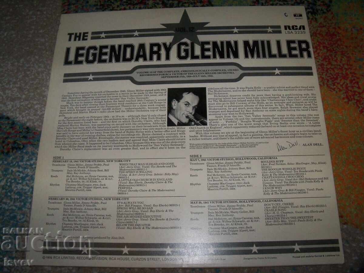 The Legendary Glenn Miller Vol. 12, jazz with price 12.00 BGN | € 6.14 The Legendary Glenn Miller Vol. 12, jazz with price 12.00 BGN | € 6.14