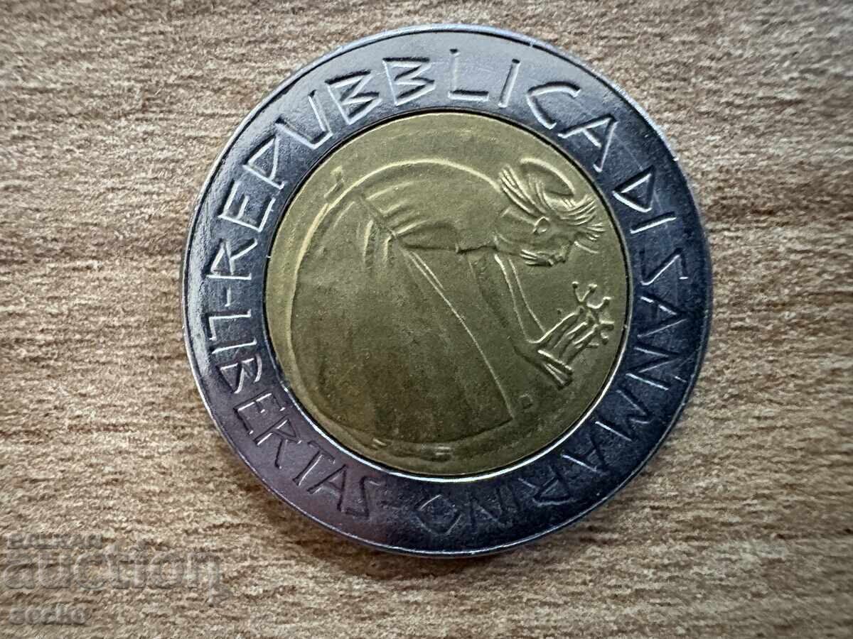 San Marino - 500 lire (1985) - Fight against drugs with price 2.70 BGN | € 1.38