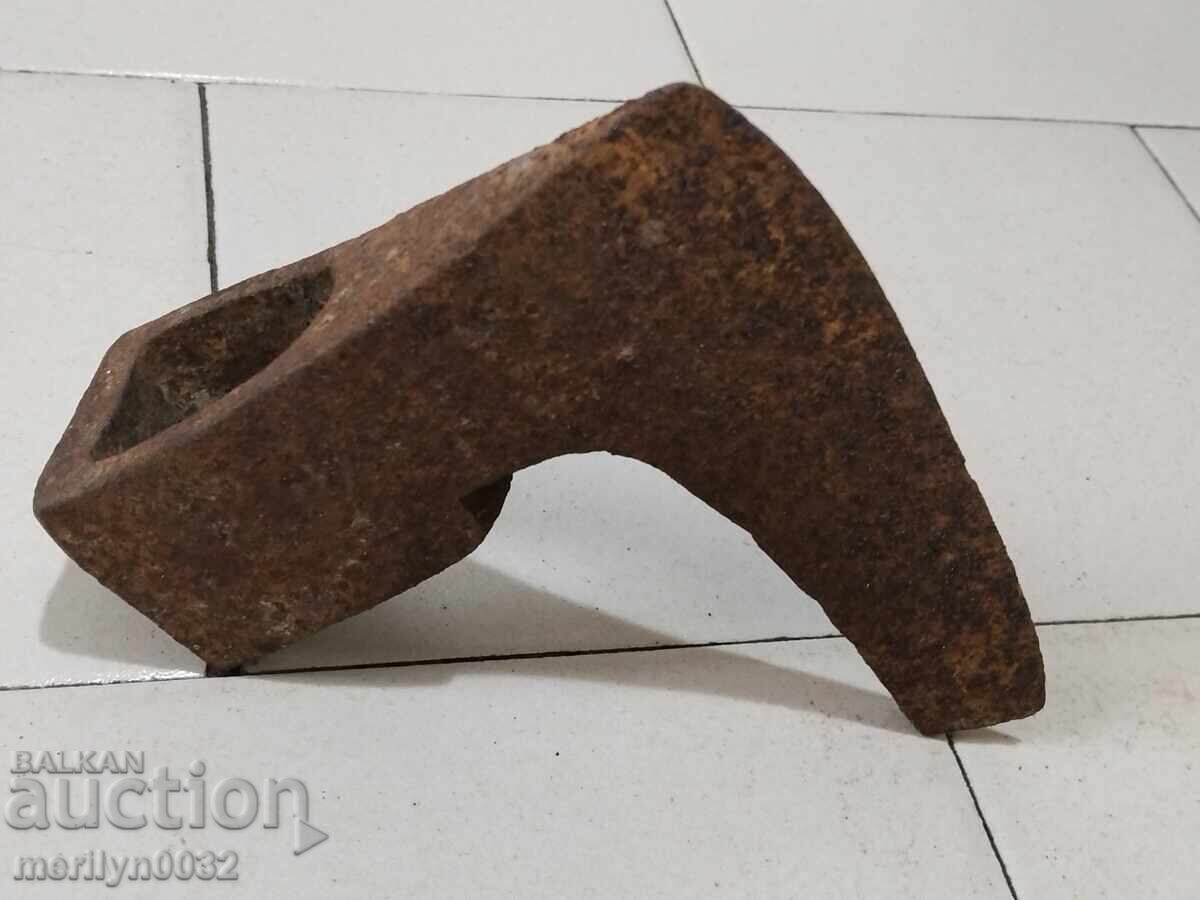 Παλιό εργαλείο τσεκούρι σφυρήλατο σίδερο - 6