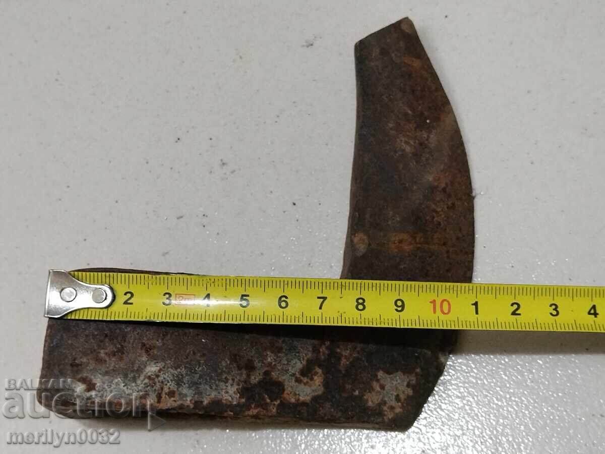 Παλιό εργαλείο τσεκούρι σφυρήλατο σίδερο - 5