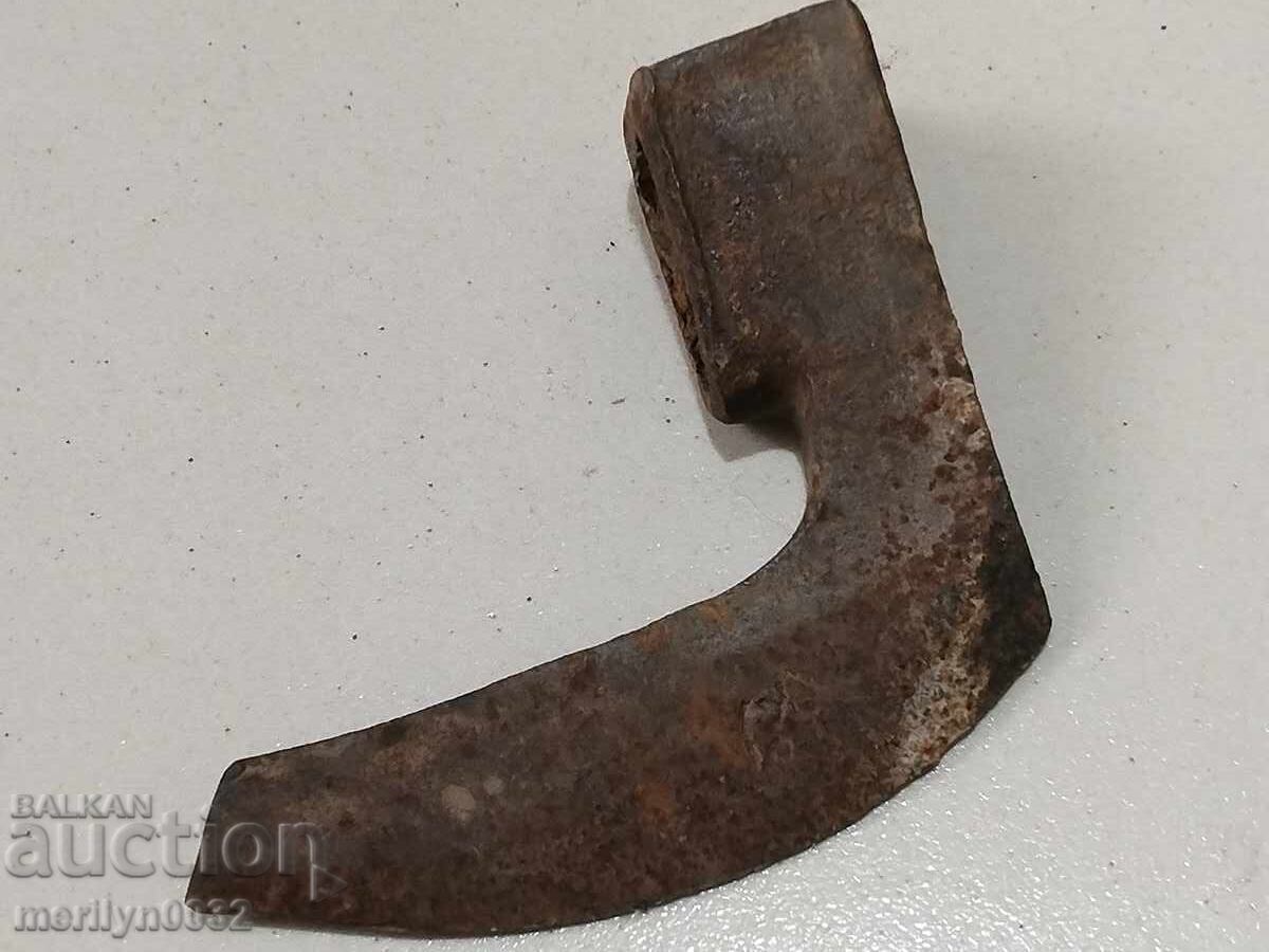 Παλιό εργαλείο τσεκούρι σφυρήλατο σίδερο - 6