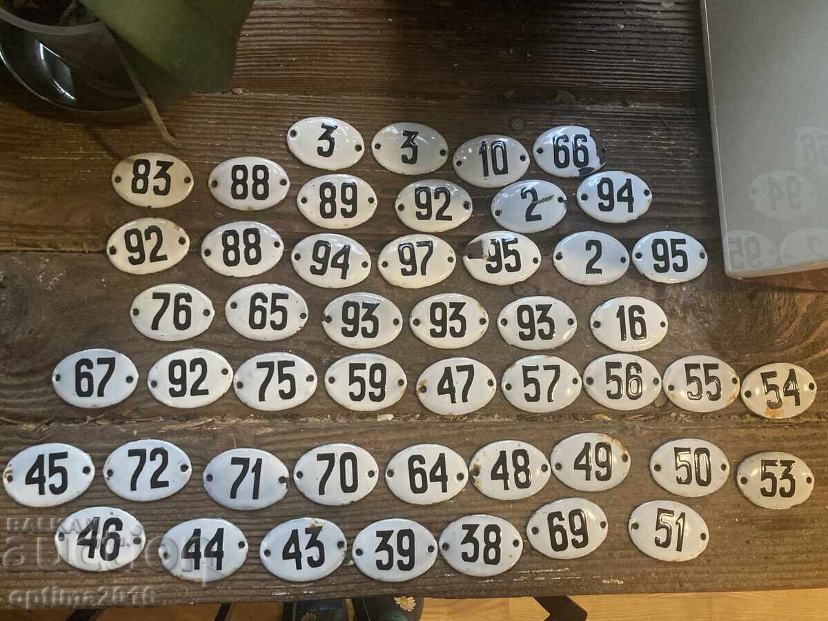 Αριθμοί σμάλτου με τιμή 72.00 BGN | € 36.81