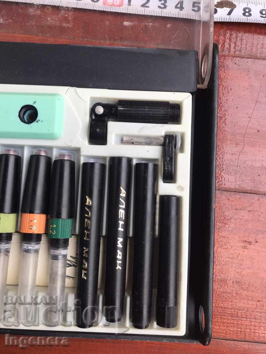 Auction Rapidograph Set, Used, 0.2 to 1.2 mm, Good Condition Auction Rapidograph Set, Used, 0.2 to 1.2 mm, Good Condition