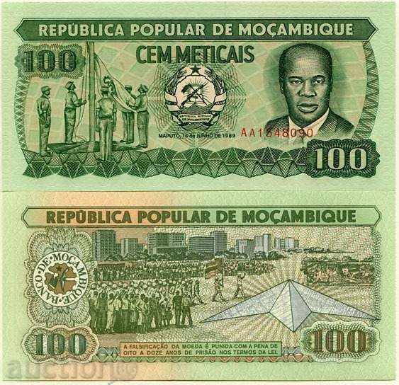 +++ MOZAMBICULUI 100 METIKAIS P 130c 1989 UNC +++