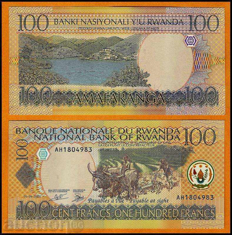 +++ RUANDA 100 FRANK P 29b 2003 UNC +++ +++ RUANDA 100 FRANK P 29b 2003 UNC +++