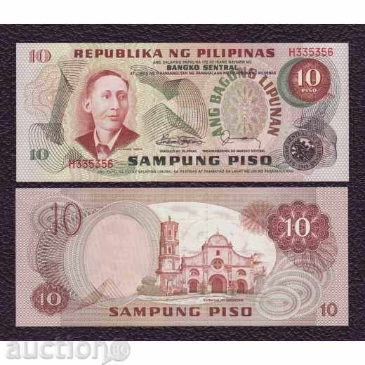 +++ PHILIPPINES 10 PISO P 161d 1974 - 1985 UNC +++ +++ PHILIPPINES 10 PISO P 161d 1974 - 1985 UNC +++