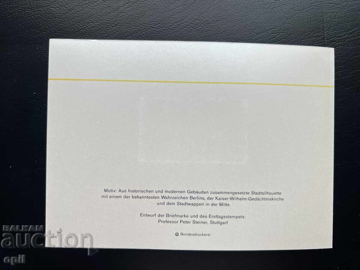 Delivery of Germany '87 Thematic Stamp Set in a Booklet