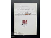 Germania '78 Foaie de Prima Zi cu Timbre