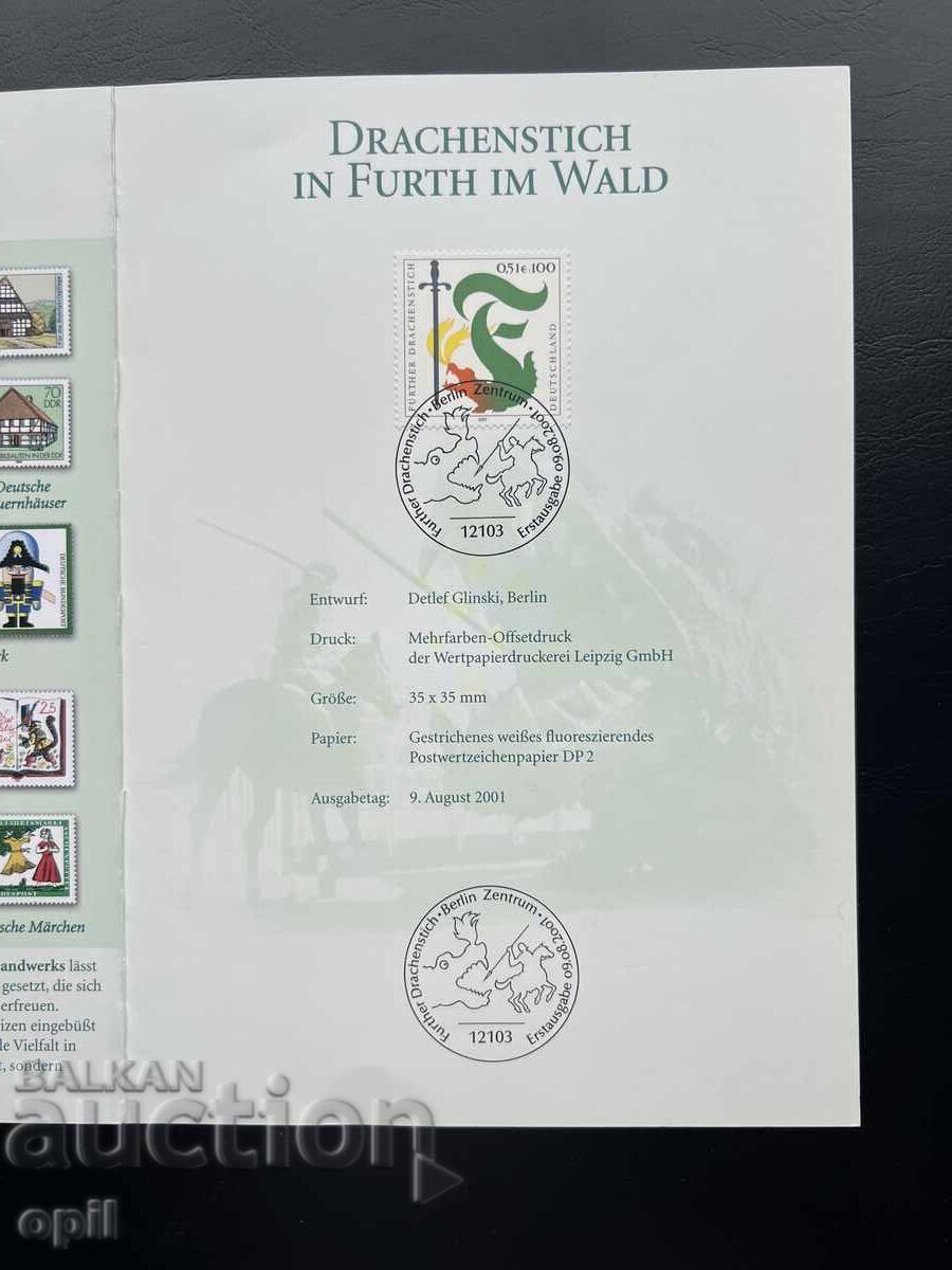 Licitație Germania '01 Timbră Tematică Emisă în Carnet
