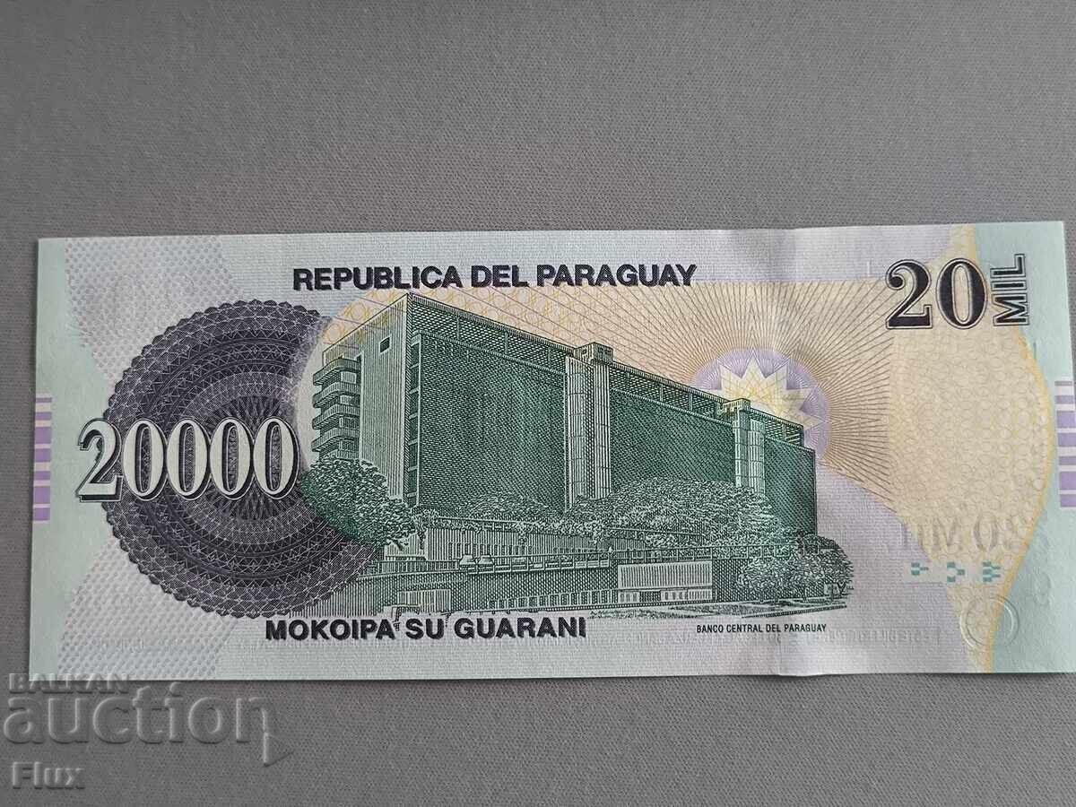 Τραπεζογραμμάτιο - Παραγουάη - 20 000 γκουαρανί UNC | 2017 με τιμή 24.50 BGN | € 12.53 Τραπεζογραμμάτιο - Παραγουάη - 20 000 γκουαρανί UNC | 2017 με τιμή 24.50 BGN | € 12.53