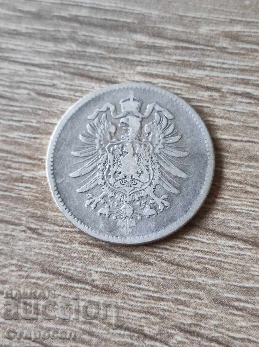 1 μάρκο 1881 "F" Γερμανία με τιμή 50.00 BGN | € 25.56 1 μάρκο 1881 "F" Γερμανία με τιμή 50.00 BGN | € 25.56