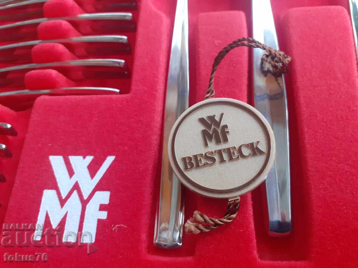 WMF - комплект прибори за хранене 24 + 6 броя с цена 390.00 лв. | € 199.40 WMF - комплект прибори за хранене 24 + 6 броя с цена 390.00 лв. | € 199.40