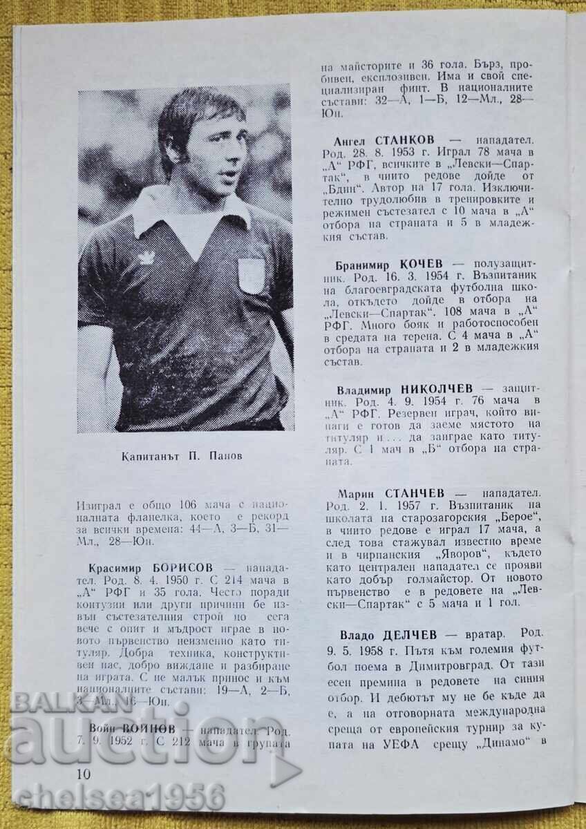 Levski-Spartak - AZ'67 Alkmaar UEFA Cup 1980 - 7 Levski-Spartak - AZ'67 Alkmaar UEFA Cup 1980 - 7