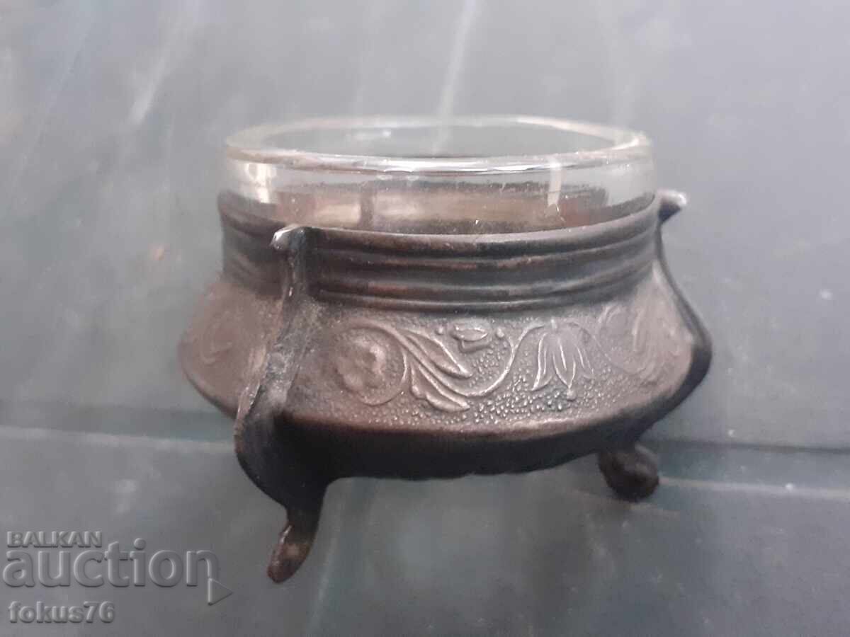 Old Russian caviar server, heavily silver-plated and hallmarked with price 45.00 BGN | € 23.01 Old Russian caviar server, heavily silver-plated and hallmarked with price 45.00 BGN | € 23.01