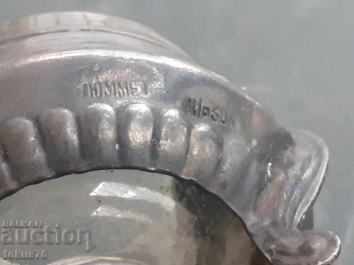 Old Russian caviar server, heavily silver-plated and hallmarked - 5 Old Russian caviar server, heavily silver-plated and hallmarked - 5