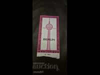BERLIN - BILET - TURNUL DE TELEVIZIUNE - 1989