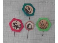 GOYKO MITIC GDR ACTOR BADGES LOT 4 PCS